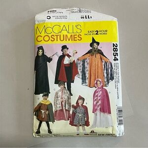 McCall's 2854 Costumes Sewing Pattern